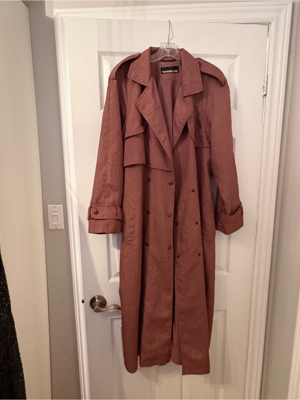 Vintage Trench Coat - Long Double-Breasted Women's Trench